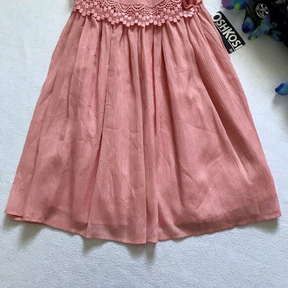 OshKosh B'gosh NWT Metallic Pink Dress Girls 4T - Picture 4 of 10